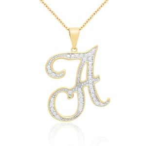 14k Gold Overlay Diamond Necklaces